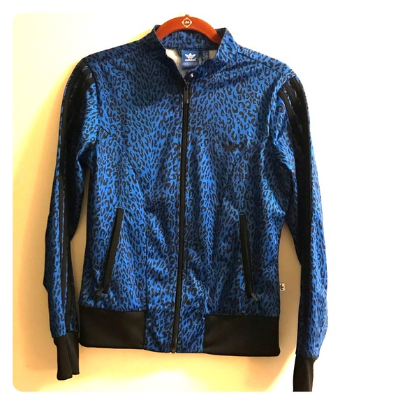 adidas supergirl track jacket blue